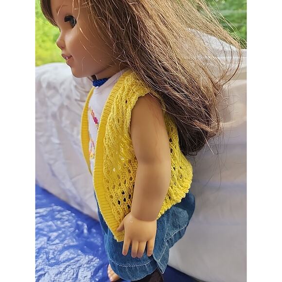 American Girl 18" Doll GRACE THOMAS Brunette Freckles Julie Albright Outfit /Box - Picture 5 of 8